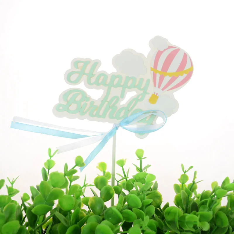 

Cake Topper Decoration Flags Moon Hot Air Balloon Rainbow Cake Topper Kids Birthday Wedding Baby Shower Baking Party DIY Xmas