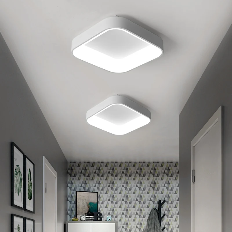 Круглая/квадратная лампа приглушаемый потолочный светильник белого и серого