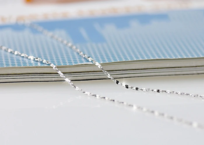 

100% S935 Sterling Silver 40-45cm Necklace Bijoux Femme Collare Chain Silver 45cm Necklace 925 Naszyjnik Ley 925 Mujer for Women