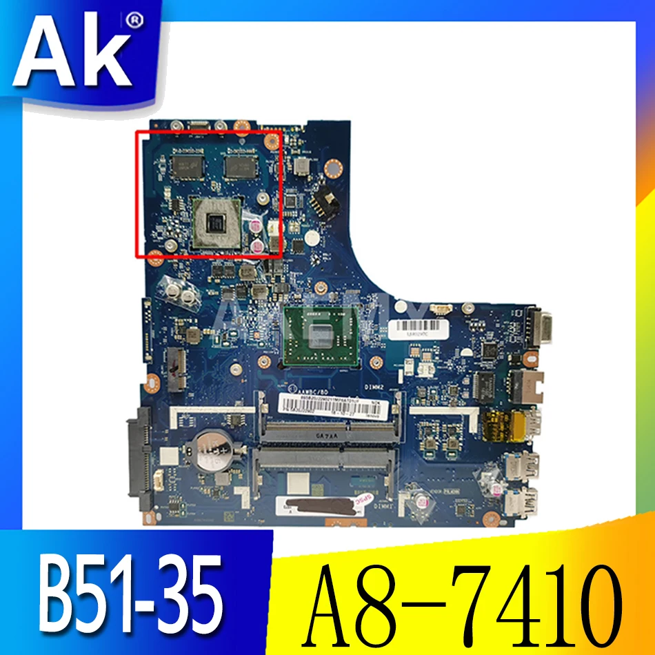 

AKemy 5B20J22807 5B20J22902 LA-C293P for Lenovo B51-35 notebook motherboard A8-7410 R5 M330 GPU DDR3 100% test work