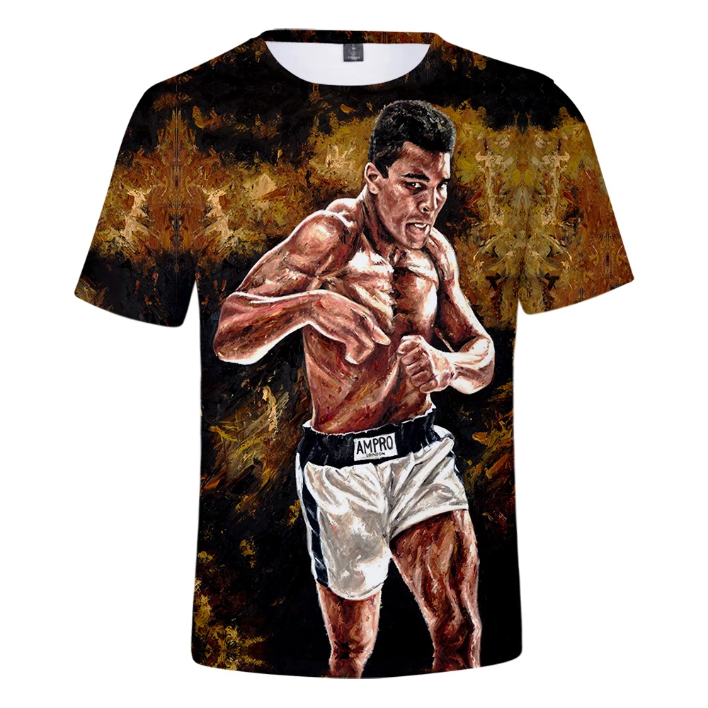 

Hot new Casual Muhammad Ali t shirt Men Women Summer Short Sleeves 3D suitable Tees Muhammad Ali girls boys popular T shirt Tops