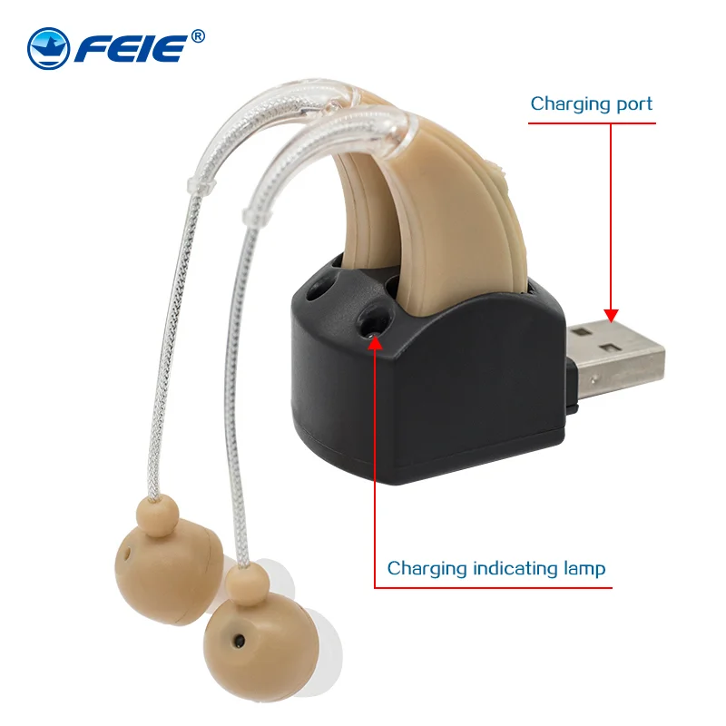 

S-109S 6Channel Rechargeable Hearing Aid Digital Hearing Aids Adjustable Tone Sound Amplifier Portable Deaf Elderlyl Hearing Aid