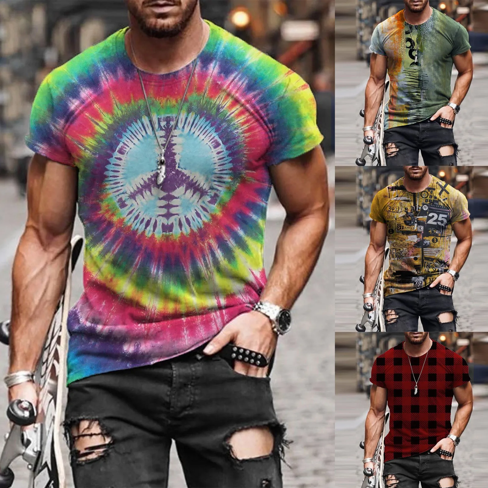 

2021 Summer Fashion T Shirts Street Outfit Clothing ђжские Топ 3d Printed T Shirt Men Fashion T-shirt O-neck Short Sleeve Tops