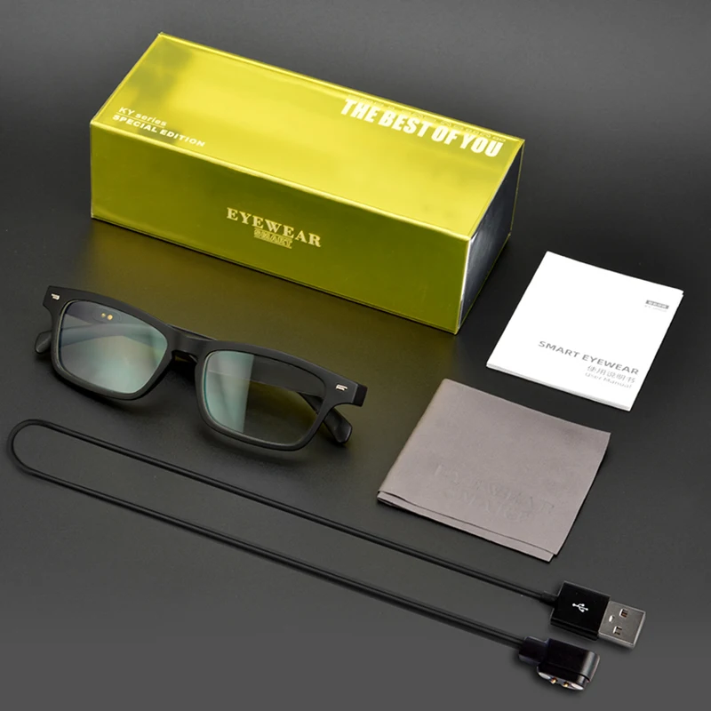 

Smart Bluetooth Bone Conduction Headset Polarized Sunglasses Car Sports Anti-Blu-ray Glasses Earphone Wireless Headphones 4.5