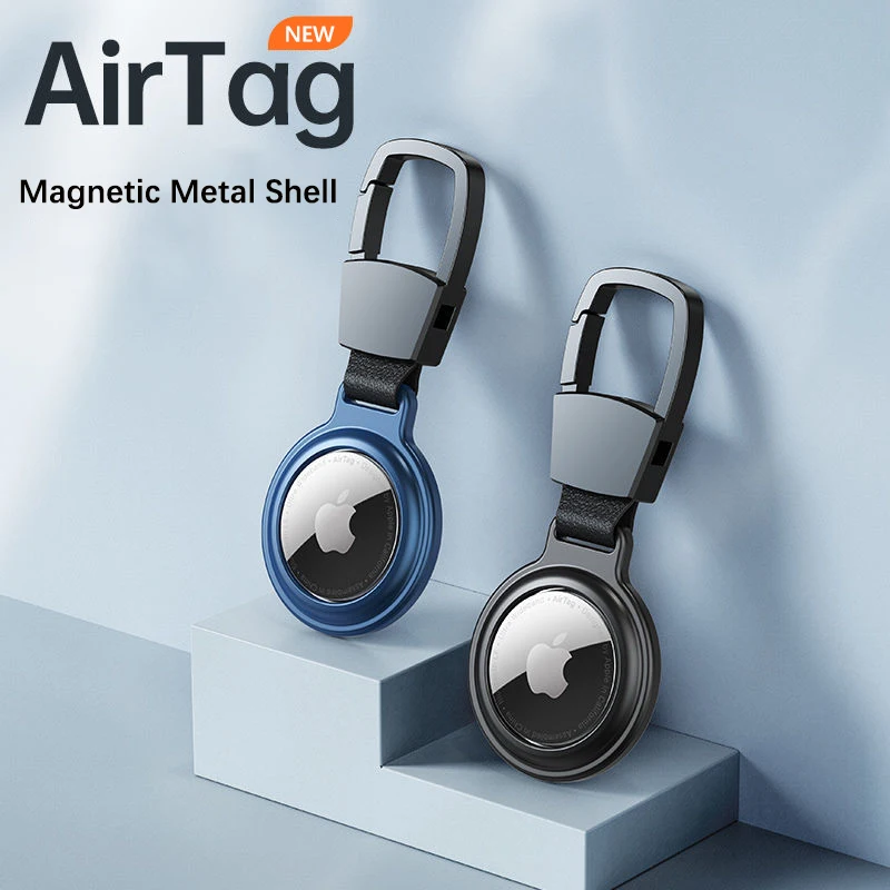 

2021 NEW For AirTag Metal Case Protecto With keychain Metal Magnetic Shockproof Anti Scratch Fall Protect Shell Cover For AirTag
