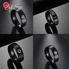 Мужское кольцо Sifisrri, черное маркировочное кольцо с римскими цифрами, 8 мм, 2021