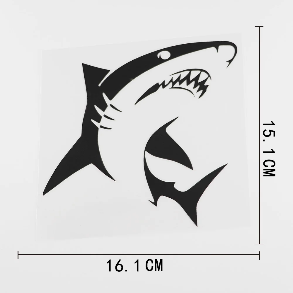 Виниловая наклейка YJZT на автомобиль 16 1 см х 15 с зубами Angry Shark водонепроницаемая