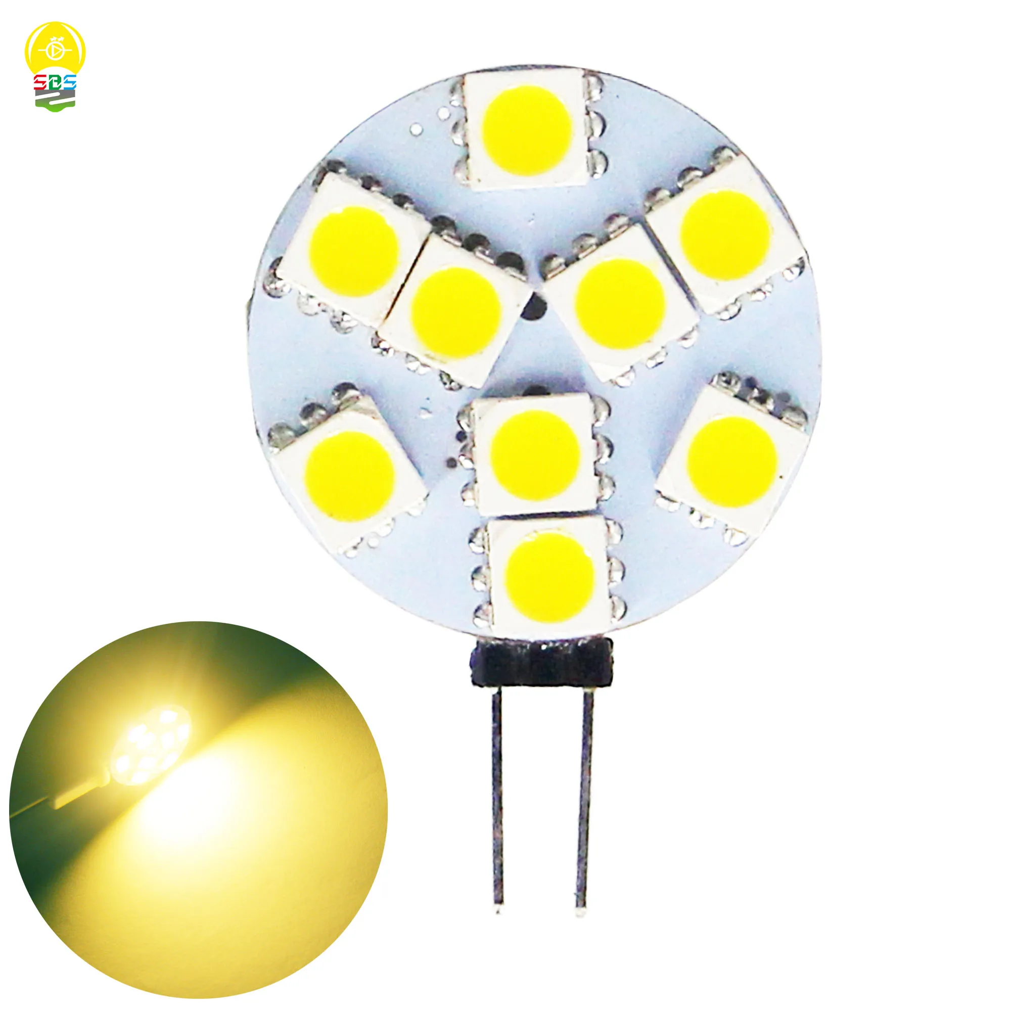 

2pcs/lot G4 LED Bulb 5w DC 12V Input 9pcs 5050 SMD LED Chips 1.8W G4 Socket 9 Leds Warm Cold White Replace Halogen Lamp Light