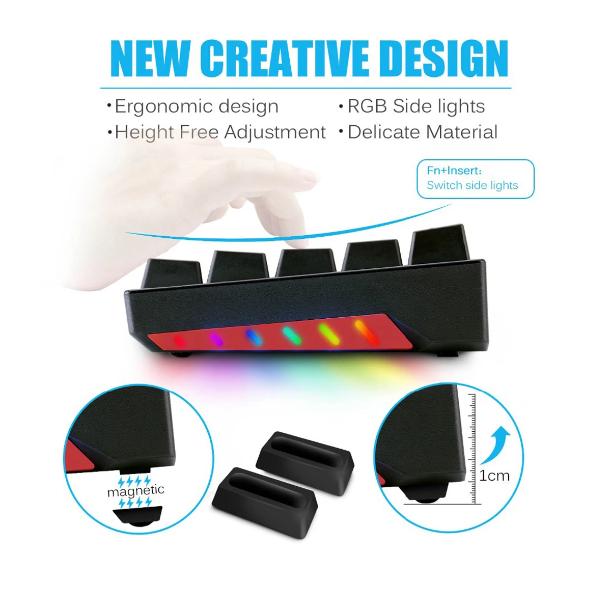 Механическая игровая клавиатура Royal Kludge RK71 с 71 клавишами небольшая беспроводная