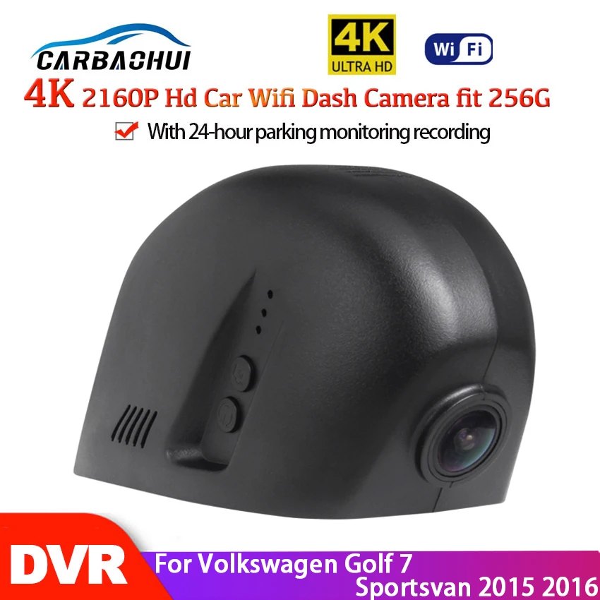 New! 4K 2160P Car DVR Wifi 24h Parking Monitoring Night Vision Dash Cam Camera Special For Volkswagen Golf 7 Sportsvan 2015 2016
