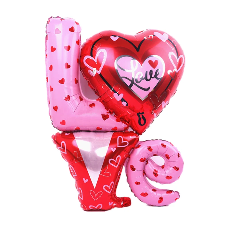 

1pc Siamese love letter love aluminum foil balloon wedding wedding room decoration balloon Valentine's Day proposal party decora