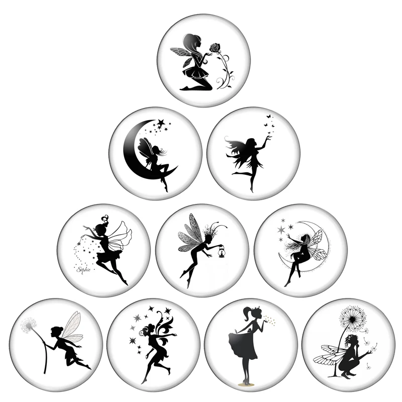 Новинка модные круглые стеклянные кабошоны с плоским основанием размеры