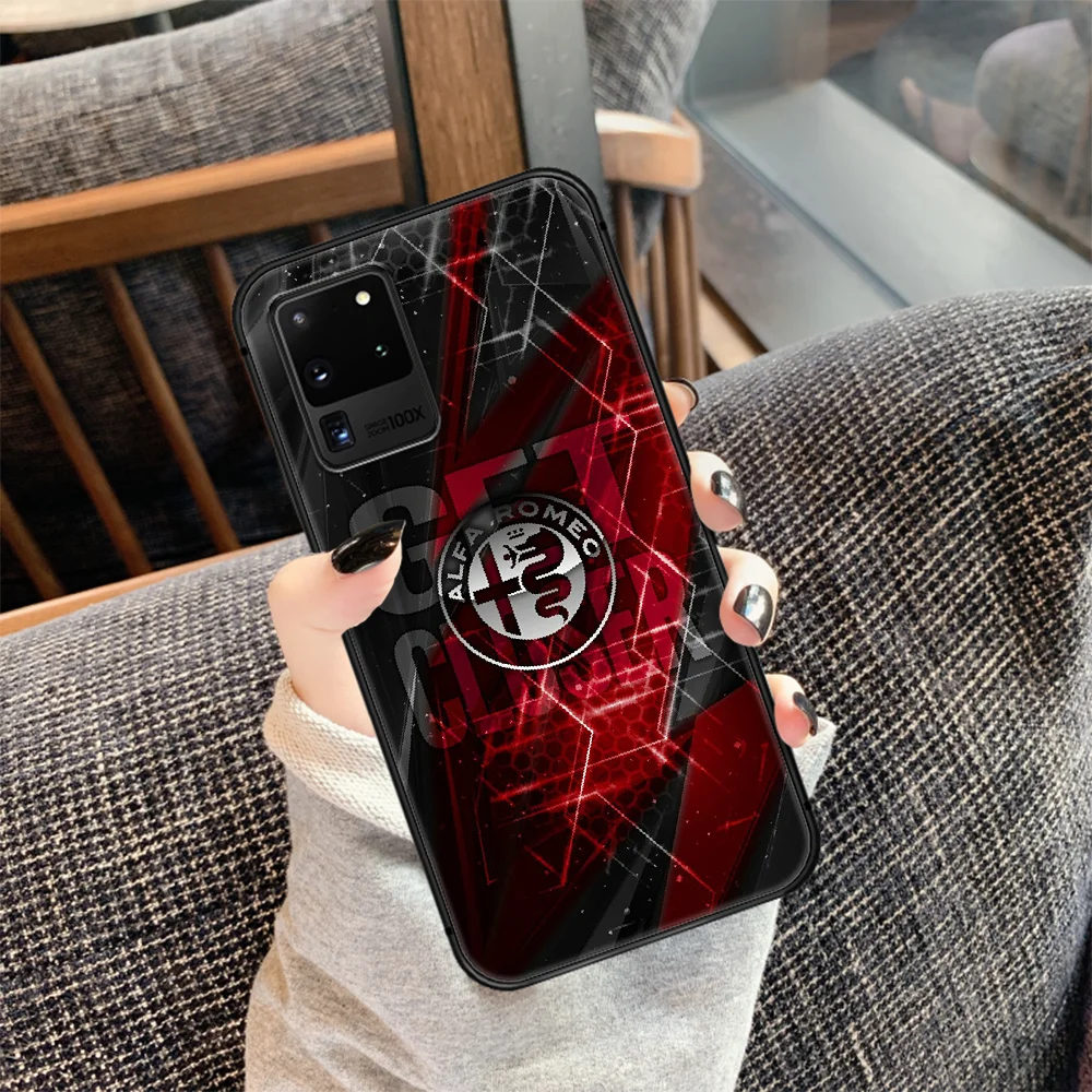 

Alfa Romeo Car Logo Phone Case Cover Hull For Samsung Galaxy S 7 8 9 10 e 20 FE edge uitra plus Note 9 10 20 black Prime 3D