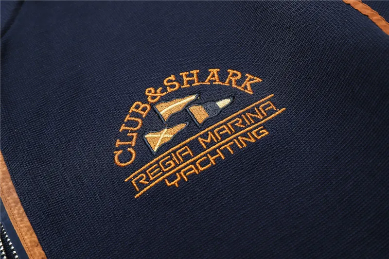 

Tace & Shark Brand Men's Sweater High Quality Embroidery Patchwork Half Zipper Christmas Turtleneck Sweaters Men Pullover 3XL