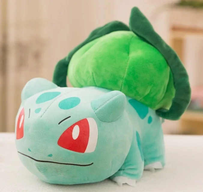 30cm Bulbasaur Детектива Пикачу Jigglypuff чармандер Сквиртл плюшевые игрушки мягкие милые захватные машины куклы для детей Забавный подарок - Цвет: 30cm Bulbasaur