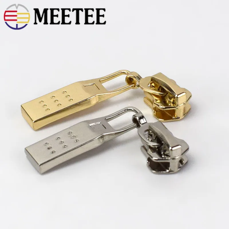 10 шт. Meetee 5 # насадка-слайдер из сплава на молнии для металлических молний шитья
