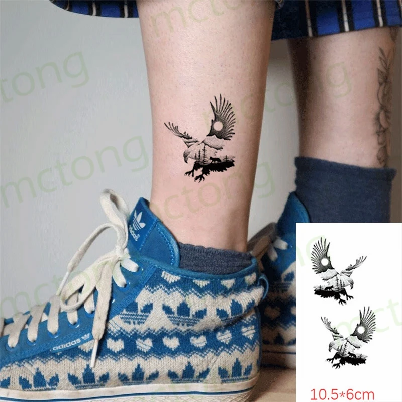 Водостойкая Временная тату-наклейка Орлан Бабочка кот змея Золотая рыбка