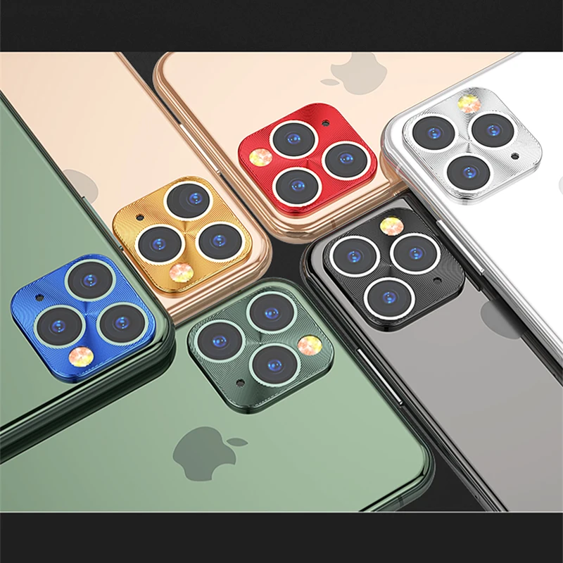 

Metal Back Camera Lens Protective Film For iPhone 11 Pro Max Camera Guard Case Cover For iPhone 11 Max Guard Circle Case Cover