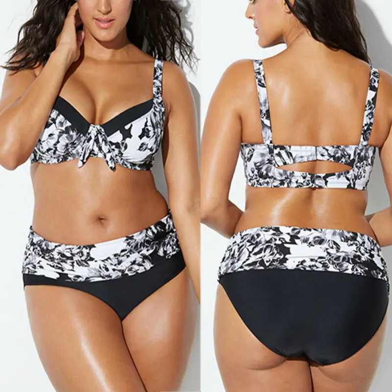 

Womens Plus Size Bikini Set Padded Push Up Swimwear Swimsuit Beach Bathing Suit