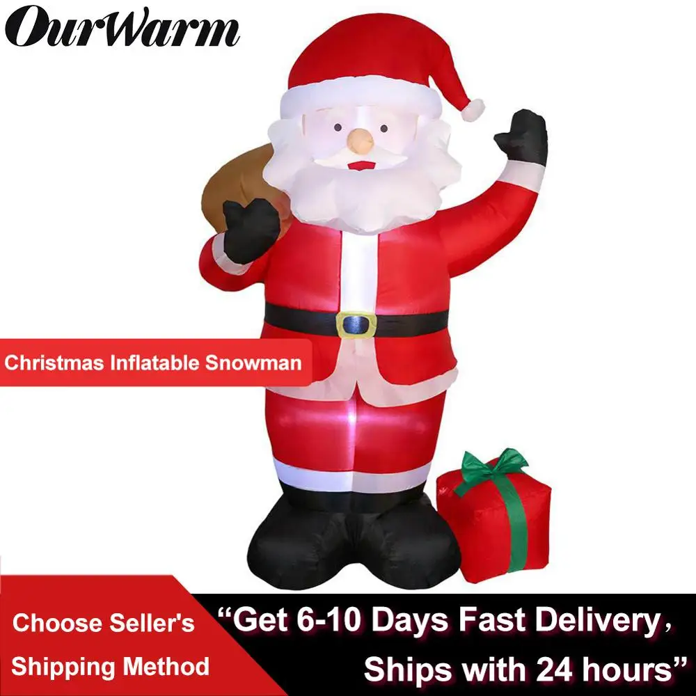 Надувная светильник чная Фигурка Санта-Клауса OurWarm садовые игрушки для улицы