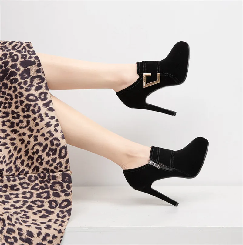 Meotina/женские туфли лодочки на высоком каблуке вечерние тонком и платформе молнии