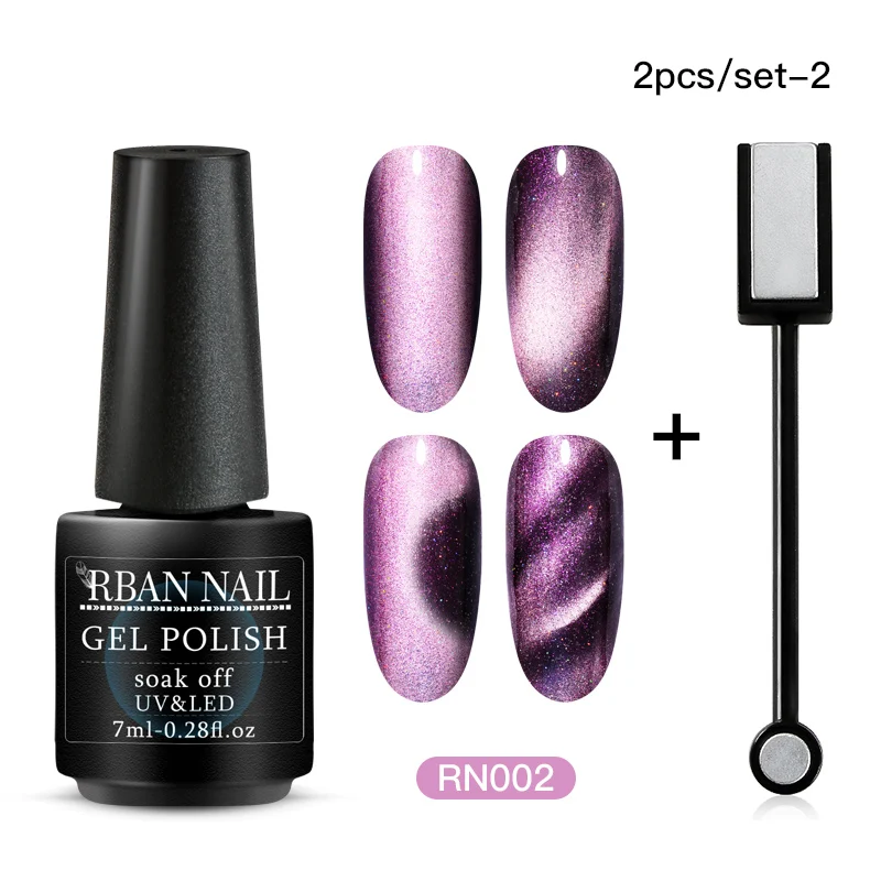 ZH06101 RBAN NAIL 5D/7D Хамелеон для использования с магнитом кошачий глаз Гель-лак для ногтей замачиваемый Гель-лак долговечный лазерный Сияющий УФ светодиодный лак для ногтей - Цвет: ZH06101
