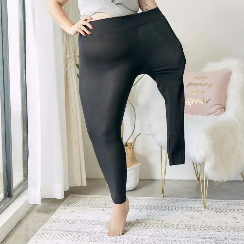 Women Elastic Waist Casual Leggings Large Shinny Legging High Stretch Leggings Gym Pants Workout 2021 Leggings for women 4xl 5xl