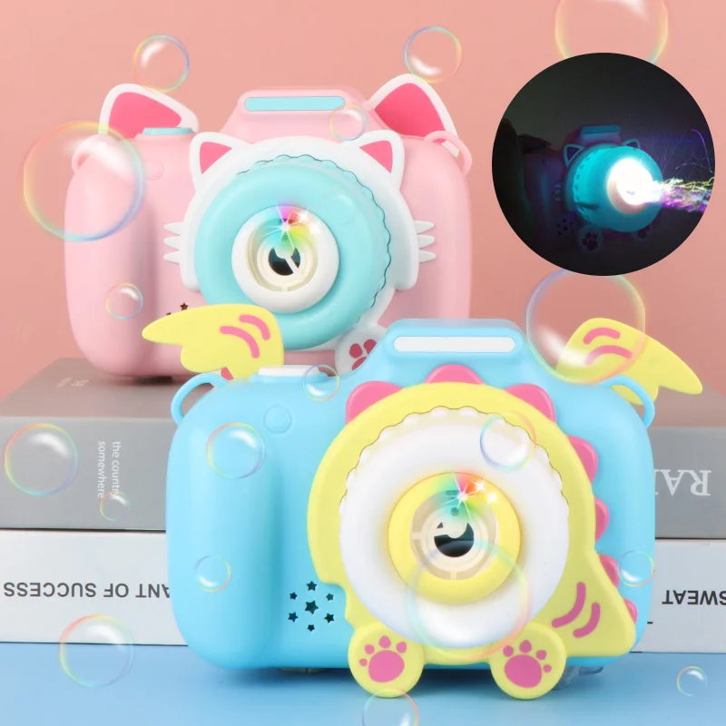 

Детская машинка для мыльных пузырей с камерой, легкая квадратная игрушка, электрическая музыка, летнее уличное мыло, пузырьки, игрушки для д...