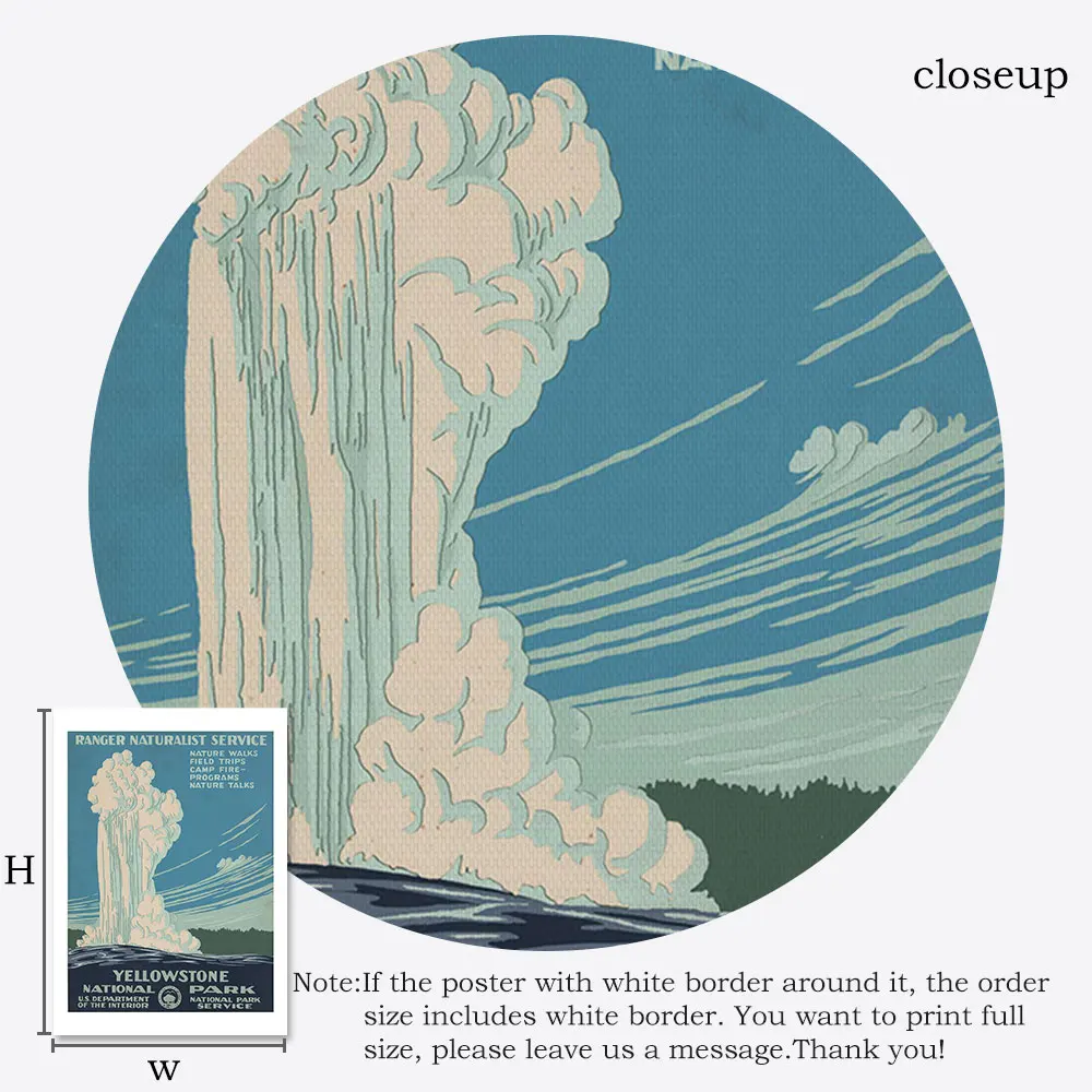 Винтажный постер для путешествий Yellowstone Большой Каньон художественные принты