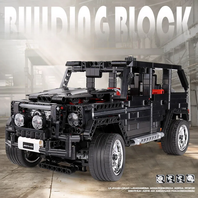 MOC Technic внедорожный внедорожник автомобиль совместимый Merceding-Benz G500 строительные блоки AWD вагон наборы кирпичей Развивающие игрушки для