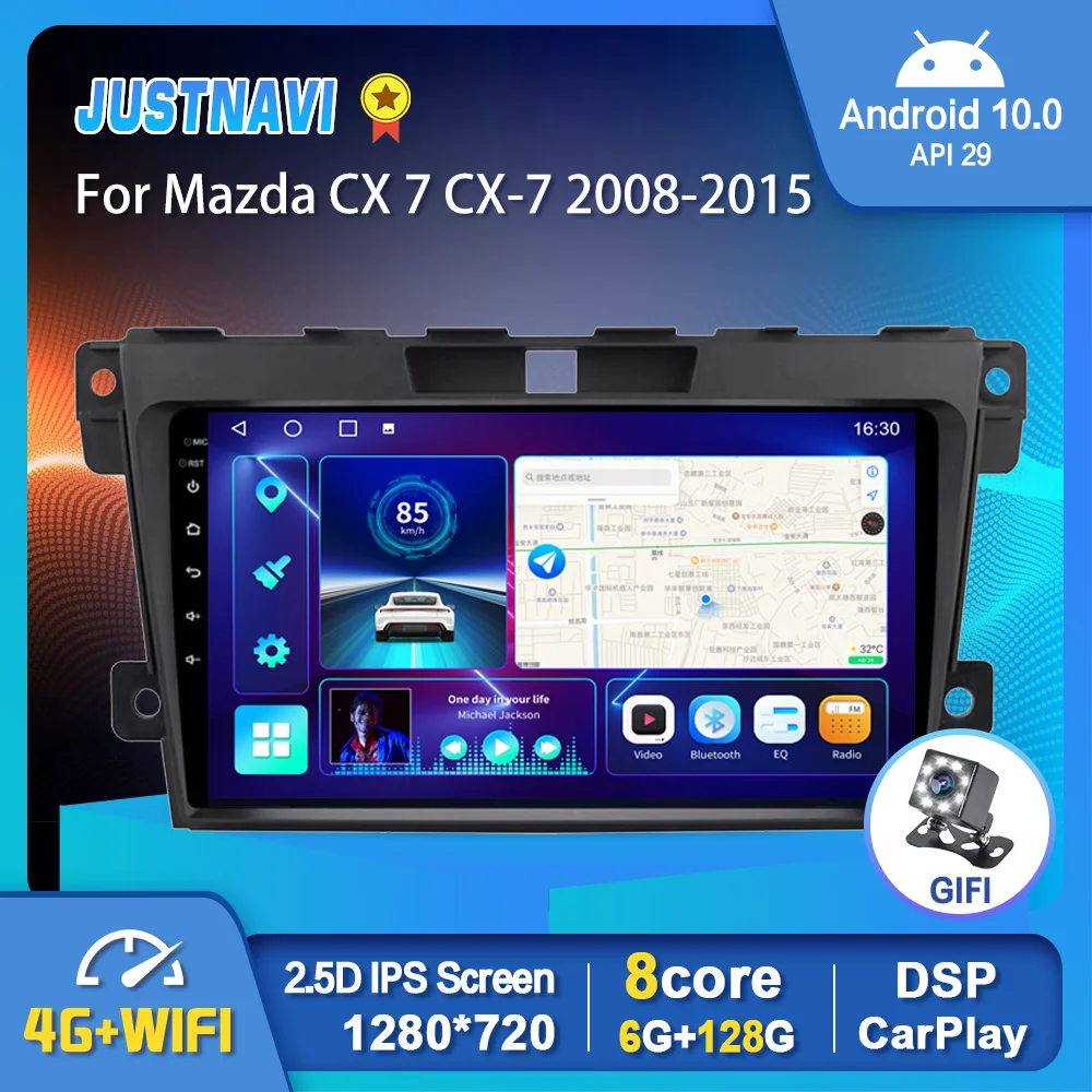 

Android 10.0 AUTO Car Radio Player For Mazda CX 7 CX-7 2008-2015 Auto GPS Stereo DSP Carplay 4G 9 Inch DSP 6G 128G No 2 din DVD