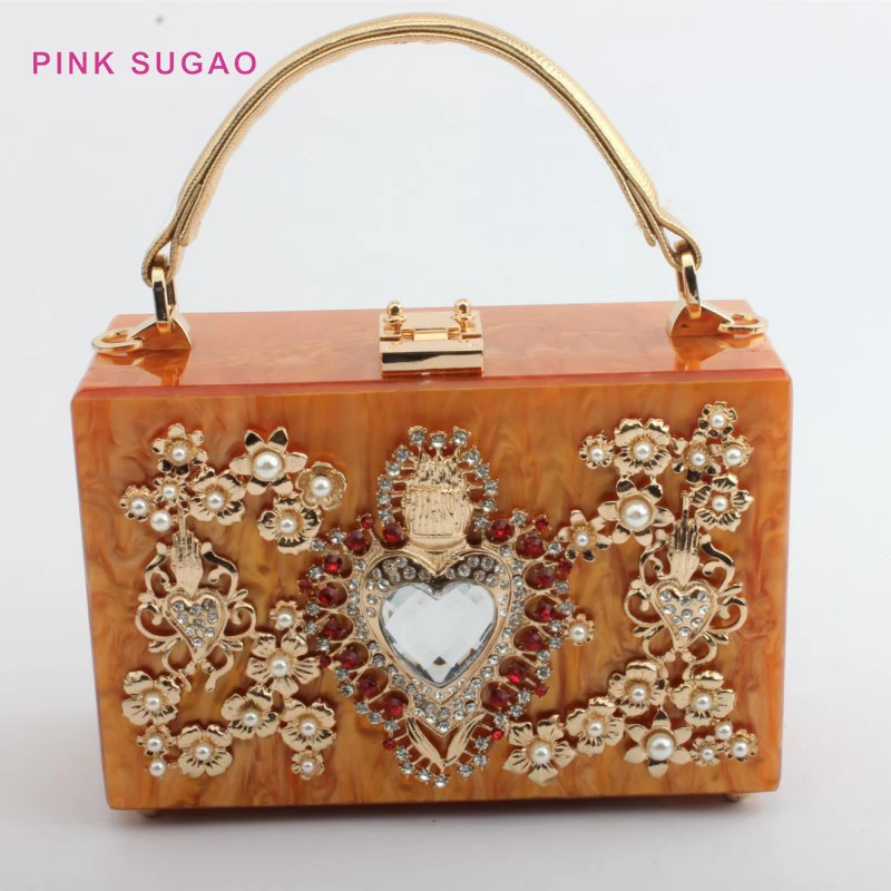 Модный розовый кошелек Sugao со стразами роскошные сумки женские дизайнерские
