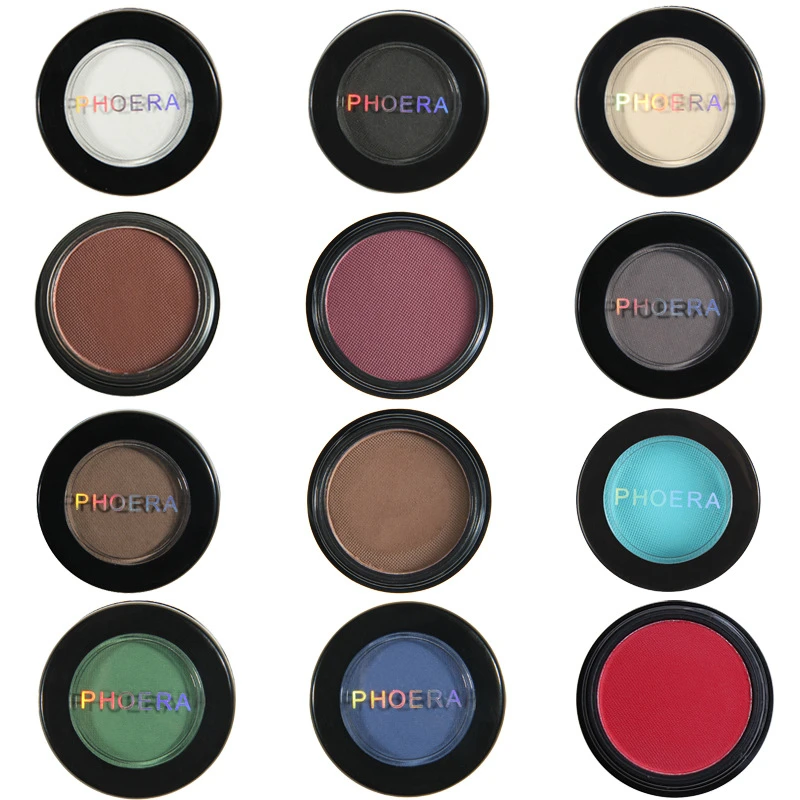 12 цветов матовые тени для век пудра пигмент телесный долговечные яркие макияж