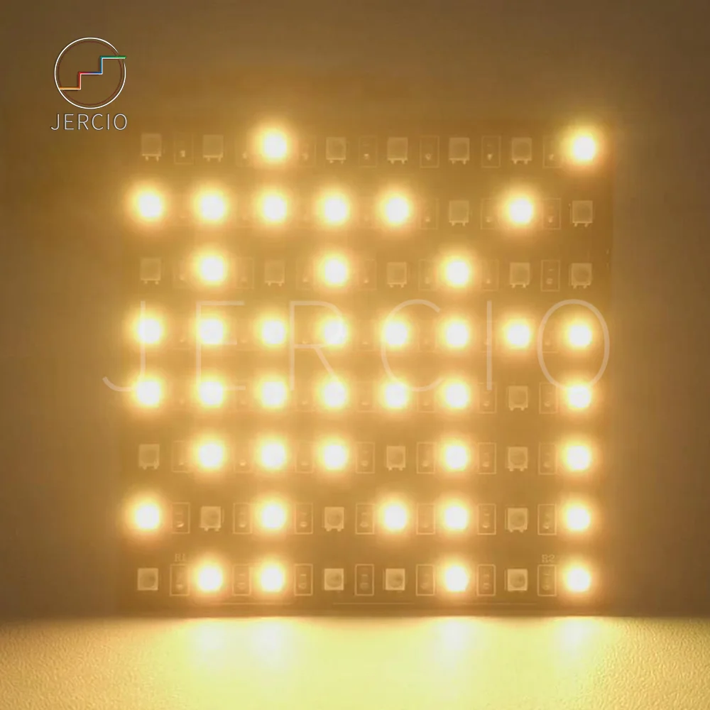 JERCIO WS2812B 8x8 пикселей модуль панели управления пикселей экран Neopixel матрица WS2812 индивидуально адресуемый IC чип DC5V пользовательский дом