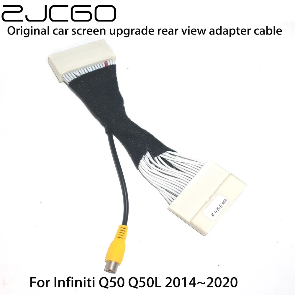 

Car Rear View Backup Reverse Camera Adapter RCA Cable for Infiniti Q50 Q50L 2014~2020 Original Factory Screen Video Input