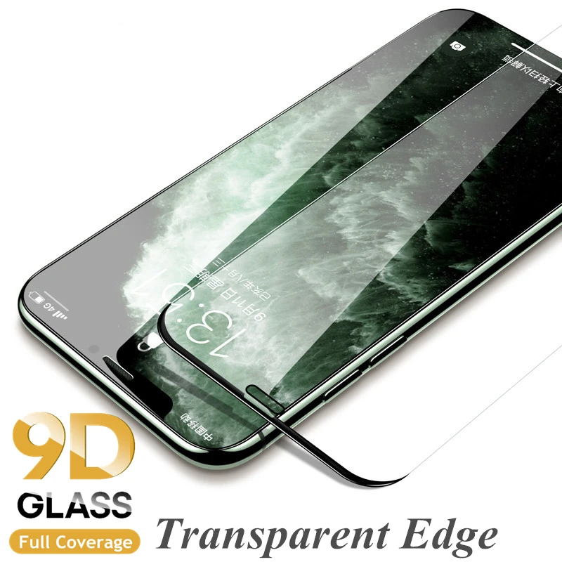Закаленное стекло 9D с полным покрытием для iphone 6 7 6s 8 plus 11 Pro XS Max XR прозрачное