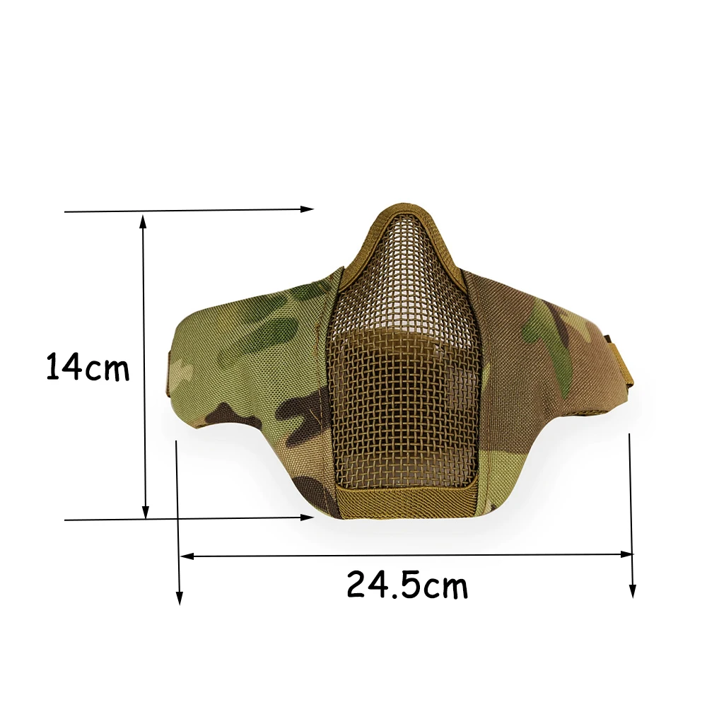 Тактическая Маска для страйкбола ActionUnion сетчатая со стальной проволокой дышащая