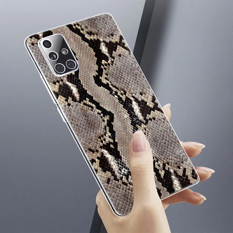 Чехол с текстурой змеиной кожи питона для Samsung Galaxy A03S A10S A20E A20S A21 A30 A40 A42 A90 J2 J3 J5 J7 2016