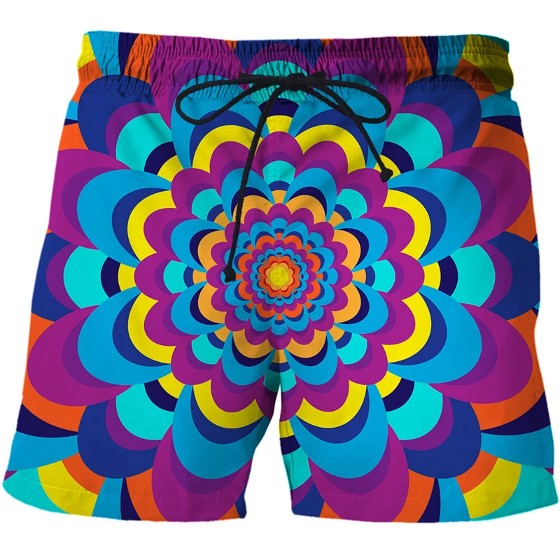 2021 Summer Mens 3D Shorts vertigo Printed Casual Swimming Beach Shorts Fashion Swimsuit Shorts Oversized Shorts Men clothing