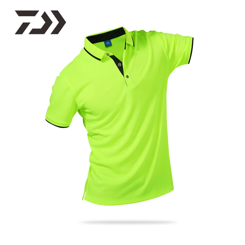 

Daiwa for Fishing T Shirt Breathable Summer Fishing Clothes Men Polo Shirt Quick Dry Outdoor Fishing Wear Cycling Fishing Shirt