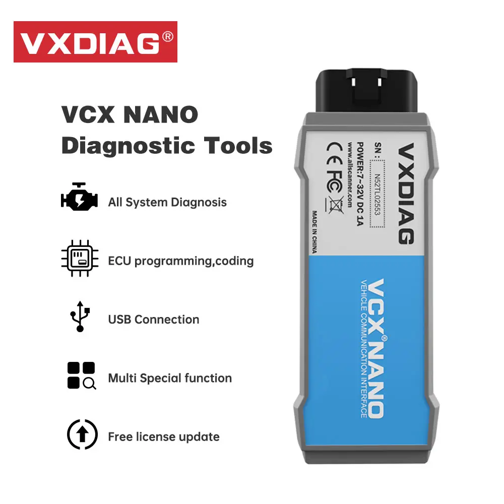 

Автомобильный диагностический сканер VXDIAG VCX NANO, диагностический прибор для Toyota V16, OBD2, GM, USB, JLR SDD, для Ford V124