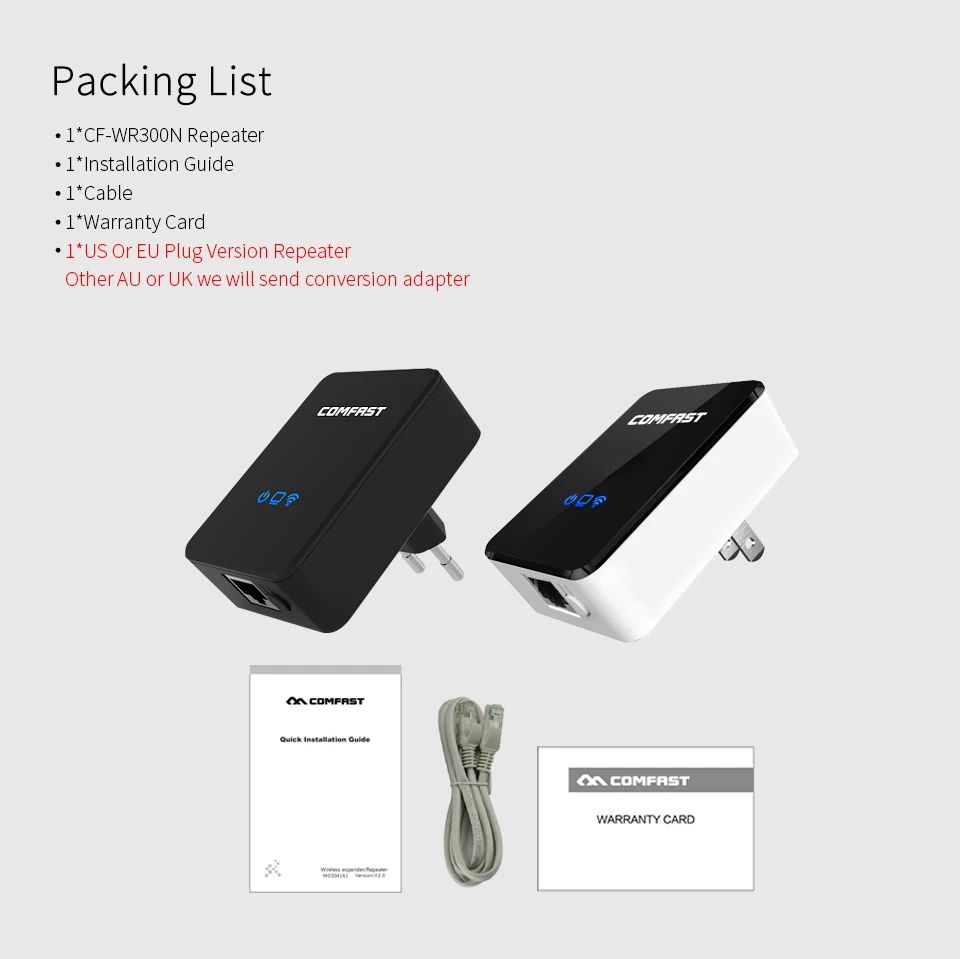 Comfast Wi-fi ретранслятор/маршрутизатор/точка Acess AP 300 Мбит/с Wi-fi усилитель сигнала 10dbi антенный маршрутизатор беспроводной усилитель сигнала расширитель