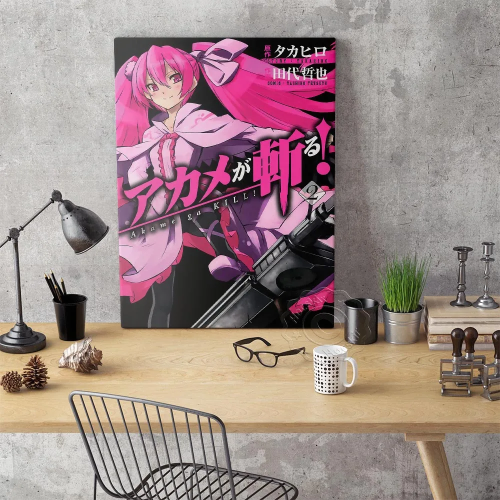 

Anime Movie Akame Ga Kill Poster Japanese Manga Wall Picture Japan Cartoon Poster Home Wall Art Decoration Canvas Wall Stickers
