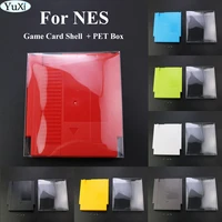 yuxi 72 pin game card shell pet protector case for nes cover plastic case for nes game cartridge replacement shell