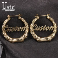 uwin diy letters earring heart stainless earrings for women large bougtique acrylic earrings trendy accessories jewelry