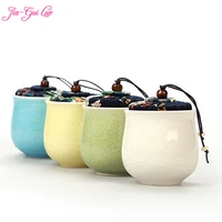 jia gui luo ceramic tea box sealed tank dried fruit seed coffee beans portable travel tea box d007