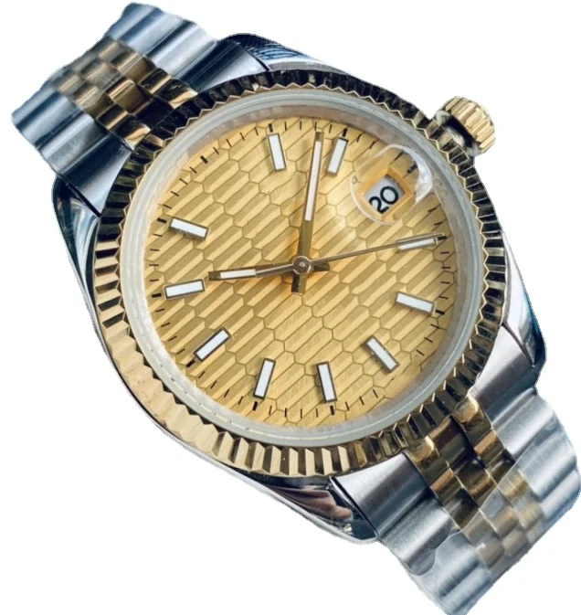 

New Men's Automatic Mechanical Watch Stainless Steel Sapphire Silver Gold Black Blue Grey President Watches