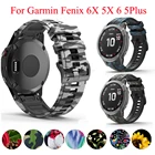 Камуфляжный силиконовый ремешок для часов Garmin Fenix 5X56X Pro6935945MK13 HR, сменный Браслет, ремешок 2226 мм