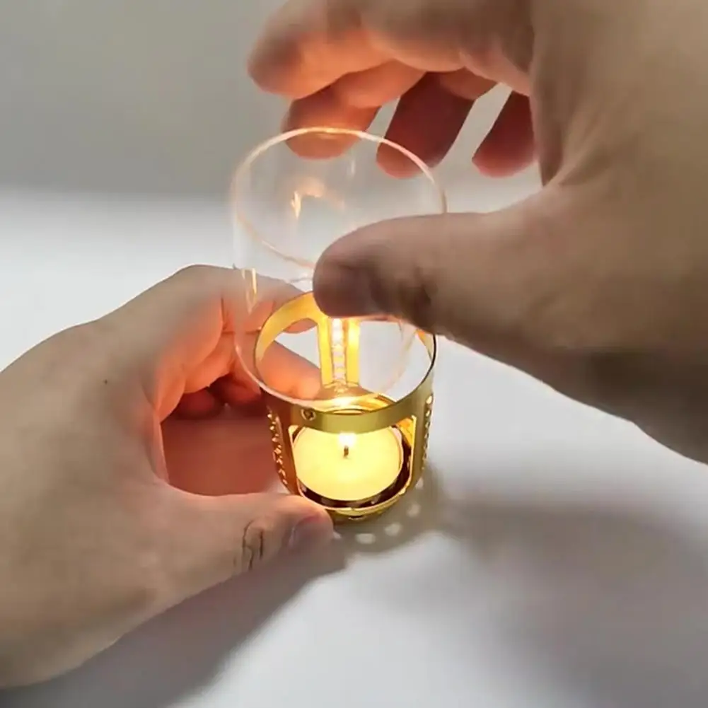 

Candle Lantern Mini Bright Aluminium Alloy Brass Night Fishing Hanging Candle Lamp for Outdoor Camping Angling