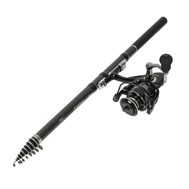Карбоновая телескопическая удочка и катушка 1 8/2 1/2 4/2 7/3 0 м | Спорт развлечения